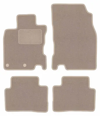 Produktbild von Velours-Fußmatten für Nissan Qashqai II J11 2013- (Crossover) – 4-tlg, Beige, passgenau – Wielganizator LUX