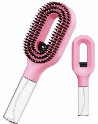 Produktbild von Sprüh-Haarbürste in Rosa mit Feinstnebel-Funktion – Entwirrend und antistatisch, 55 ml Tank, aus ABS und Borsten – für nasses und trockenes Haar gegen Frizz