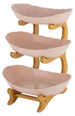 Image de Étagère à gâteaux à plusieurs niveaux - Présentoir à desserts et à collations - Présentoir peu encombrant pour la table et le buffet