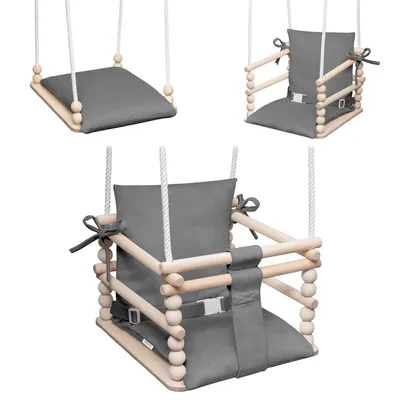 Immagine prodotto di MAMOI altalena per bambini 3in1 con cintura di sicurezza, altezza regolabile, altalena da interno, struttura stabile, montaggio semplice