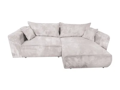 Produktbild von Ecksofa Laura 255x160 couch Beige Cord mit Schlaffunktion bettkasten Poso 100 Rechts