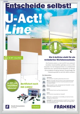 Produktbild von Franken BS1804, Einzelbilderrahmen, Aluminium, Grau, Matte, Wand, Rechteckig