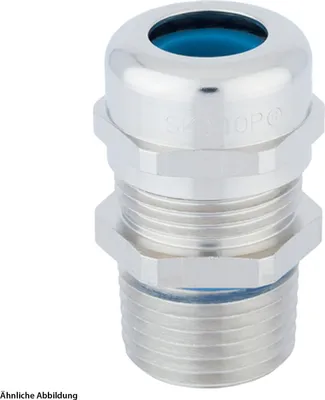 Produktbild von "Verschraubung niedrige Temperatur 3/4 Zollx1,814 Messing (CuZn) vernickelt Gewindelänge 15,0mm"