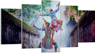 Produktbild von Bild auf Leinwand - Leinwandbild - Krieger Schwert - 160x85cm - Wand Bild - Wanddeko - Wandbilder - Leinwanddruck - Bilder - Kunstdruck - Wanddekoration - Leinwand bilder - Wandkunst - EA160x85-4116
