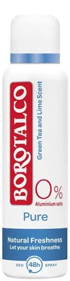 Immagine prodotto di Borotalco Pure Natural Spray 150 ml, Unisex, Deodorante, Spray-Deodorante, Spray, 48 h, Jeder Hauttyp