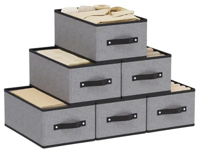 Produktbild von Elzusha – Set aus 6 Aufbewahrungsboxen, faltbare Aufbewahrungsbehälter zur Organisation
