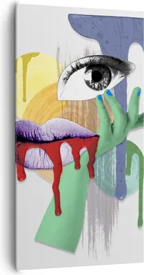 Produktbild von Bild auf Leinwand - Leinwandbild - Abstraktion modern - 65x120cm - Wand Bild - Wanddeko - Leinwanddruck - Bilder - Kunstdruck - Wanddekoration - Leinwand bilder - Wandkunst - PA65x120-4058