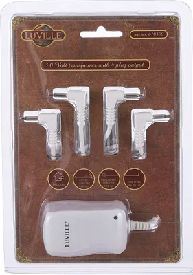 Produktbild von LuVille Weihnachtsdorf Switch Adapter mit 4 Steckern - 3 Volt