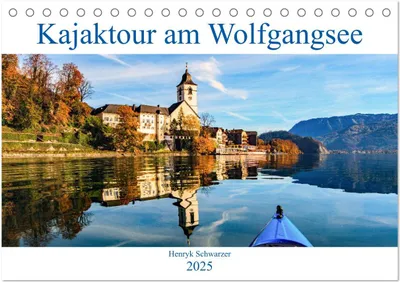 Produktbild von Kajaktour am Wolfgangsee (Tischkalender 2025 DIN A5 quer), CALVENDO Monatskalender