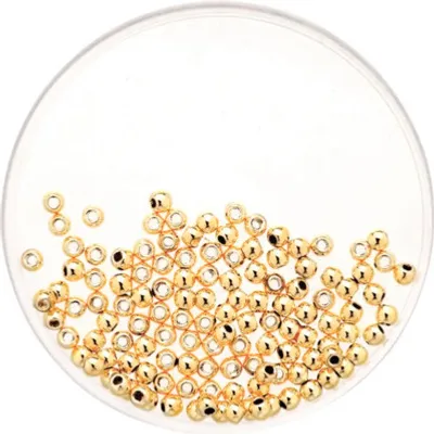 Produktbild von Wachsperlen mit Metallic Effekt gold Ø 6 mm 35 Stück