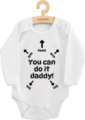 Produktbild von Babybody mit New-Baby-Aufdruck Du schaffst es, Daddy!, Gr. 56 (0-3m)