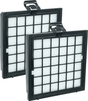 Produktbild von vhbw 2x Staubsaugerfilter kompatibel mit Siemens Dynapower VS08, VS08G-Serie, VS08G2020/04 Staubsauger - HEPA-Filter Schwarz Weiß