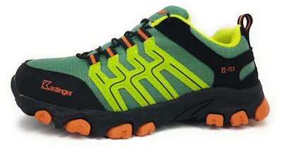 Immagine prodotto di Scarpe da bambino Kastinger, modello scarpe basse da trekking, colore verde, adatte al tempo libero