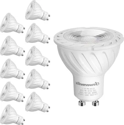 Obrázek produktu pro Sada 10 kusů LED žárovek, vyměnitelné, 5–50 W, 350 lumenů, neutrální bílá, 4000 K, úhel vyzařování 38 stupňů