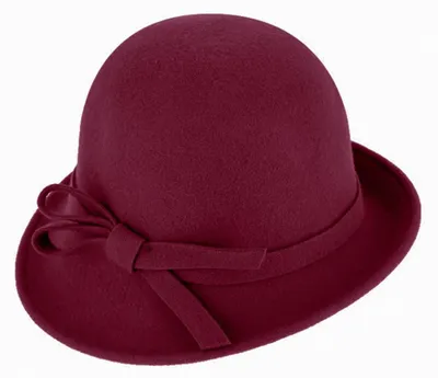 Imagen del producto de Gorro de lana de Fiebig, arrugable, con detalle de volantes, color rojo, talla única