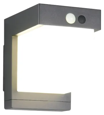 Immagine prodotto di LED, lampada da parete per esterni, nera, sensore, funzionamento a batteria, L 15,5 cm