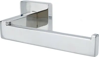 Produktbild von Intirilife Toilettenpapierhalter in SILBER – Schlichte Edelstahl Papierhalterung ohne Ablage zum Bohren – WC Papier Rollenhalter Handtuchhalter