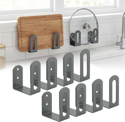Immagine prodotto di Organizzatore da 8 pezzi per coperchi delle pentole e taglieri da cucina, con supporto adesivo