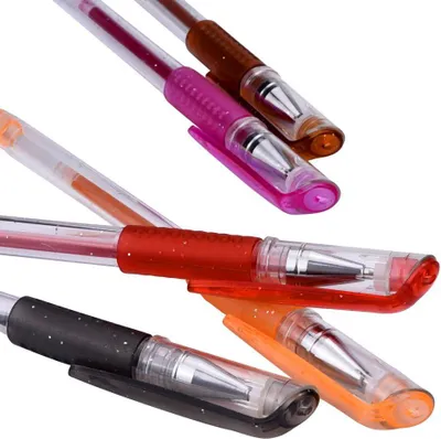 Produktbild von Set von Glitzerstiften zum Malen und Zeichnen - inklusive Notizblock
