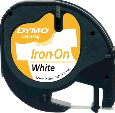 Immagine prodotto di Nastro adesivo DYMO LetraTag. 12mmx2m nero->bianco