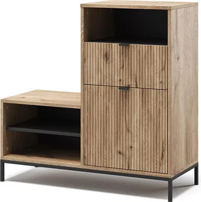 Produktbild von Schuhschrank Vicco Eliza Viking Oak 100 x 98.5 cm mit Tür und Schublade, Model 56441