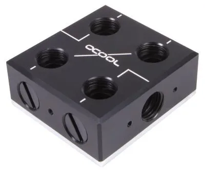 Produktbild von Alphacool 12993, Wasserblock, Acetal, Kupfer, Nickel, Schwarz, 1/4", 52 mm, 56 mm