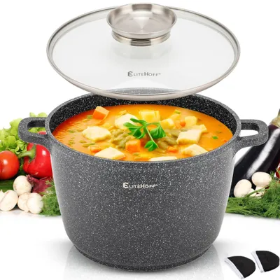 Productafbeelding van Kookpot, soeppan van gegoten aluminium met antiaanbaklaag, 6,5 l