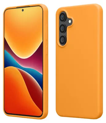 Produktbild von kwmobile Handyhülle für Samsung Galaxy S23 FE Hülle - Case Silikon - Kabelloses Laden - Schutzhülle Cover in Fruity Orange
