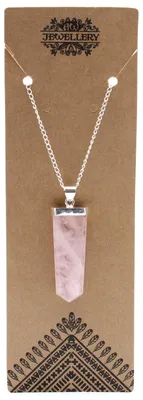 Imagen del producto de Colgante Plano de Piedras Preciosas - Cuarzo Rosa