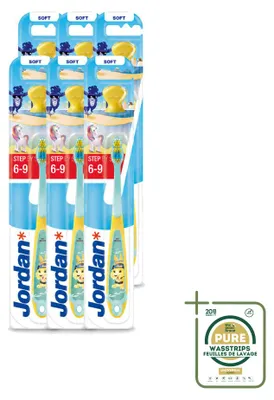 Produktbild von 6 x Jordan Baby Tandenborstel 0-2 jaar - Vorratspackung - 6 Stücke