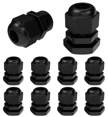 Productafbeelding van Kabelwartel M16 - PG9 - Ip67 - 5 tot 9 mm - Zwart - 10 stuks
