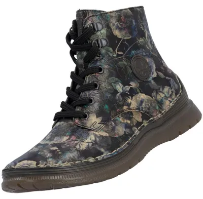Image de Rieker Damen Stiefelette Schwarz/Gemustert 53632-90