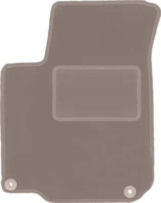 Produktbild von Fahrerfußmatte Velours beige passend für Seat Leon I (1999-2005, Schrägheck) – mit Befestigungen – passgenau