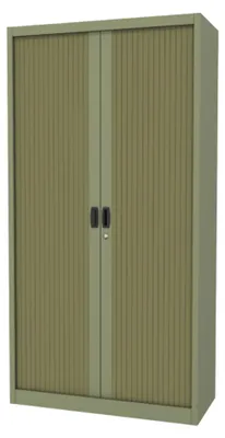 Productafbeelding van Povag Archiefkast met slot - Kantoorkast - Roldeurkast - 195x100x45 cm - Groen