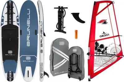 Produktbild von BRUNELLI 10.8 Windsurf Double Layer SUP Board Stand Up Paddel Checker 4,5qm Rigg Oar