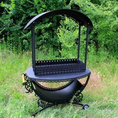 Produktbild von Mangal Samarkand – Exklusiver Grill mit Schmiedemetall in Schwarz