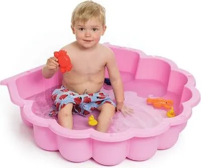 Produktbild von Muschel-Sandkasten aus Kunststoff - rosa
