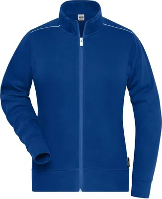 Produktbild von Sweat-Jacke mit Stehkragen und Kontrastpaspel dark-royal, Gr. 3XL