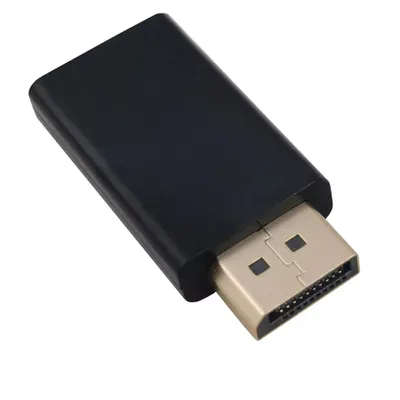 Produktbild von helos Adapter vergoldet, DisplayPort Stecker/HDMI Buchse, schwarz