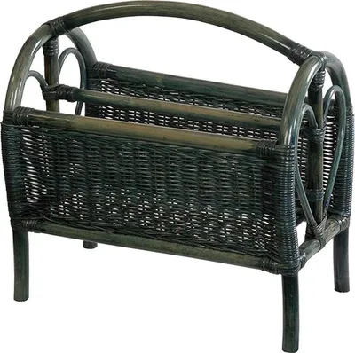 Produktbild von KRINES HOME  Zeitungsständer/Magazinsammler aus Rattan in der Farbe petrol