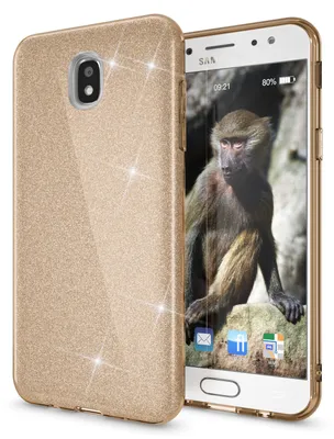 Zdjęcie produktu dla Etui na telefon Samsung Galaxy J5 2017 (model EU) od NALIA, Glitter Case Cover Gold