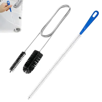 2er-Set Abflussreiniger, flexibel, Doppelkopf, 155 cm & 45 cm