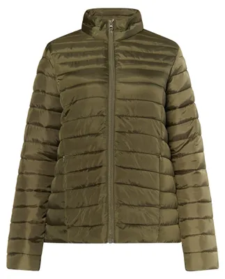 Produktbild von Damen Jacke, grün, Größe M, mit wärmender Wattierung und Stehkragen