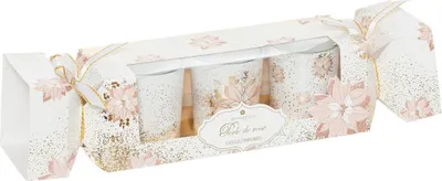 Image de Bougies parfumées avec ornements dorés, lot de 3