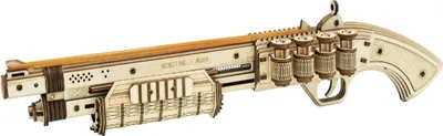 Image de casse-tête mécanique en bois 3D Shotgun Terminator