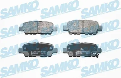 Produktbild von SAMKO Bremsbeläge Satz Hinten Bremsklötze für NISSAN Qashqai / Qashqai +2 I (J10, NJ10) 5SP1862