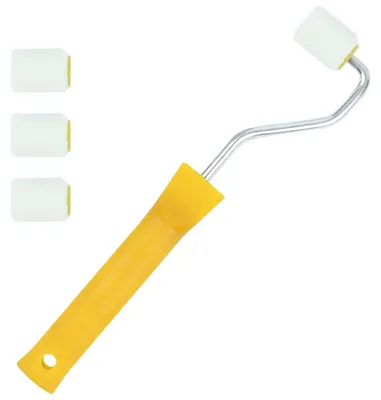 Productafbeelding van Omgoods - Mini Verf Roller Set met Handvat en 4 Verfkoppen