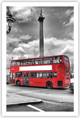 Produktbild von Poster - Poster ohne Rahmen - Trafalgar Platz Taxi London - 61x91,5 cm - Wand Bild - Wanddeko - Wandbilder - Kunstposter - Wandposter - Bilder - Kunstdruck - Wanddekoration - Wandbild P2XPA61x91-0488