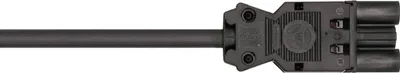 Produktbild von Wieland Kabel GST18 3-poliger Stecker mit 1m Kabel Schwarz