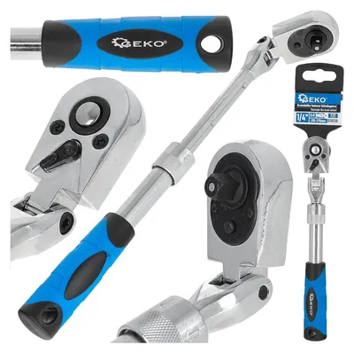 Obrázok produktu pre Račňa 1/4'' s nastaviteľnou teleskopickou rukoväťou 210 - 278mm a kĺbovou hlavicou 72T Cr-V